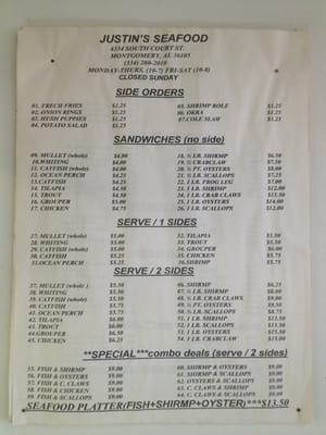 Justin’s Seafood - Restaurants