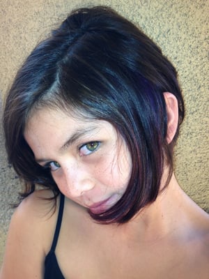 Purple Lowlights On Brown Hair Purple Lowlights On Brown Hair