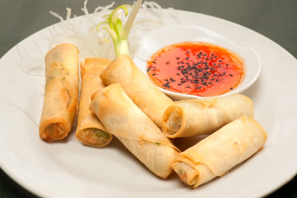 Vegetable Spring Rolls with Orange Sweet Chili Sauce 7.00