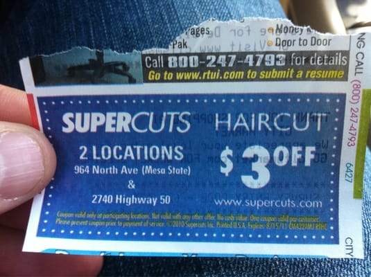 Supercuts coupon valpak nj