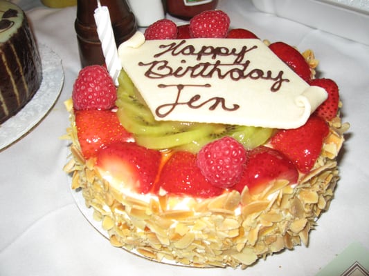 Fruit Custard Cake